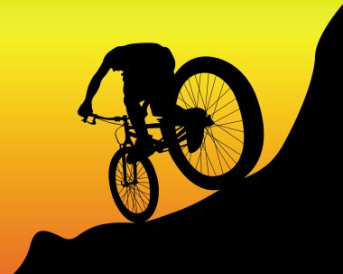 Mountain biker clipart