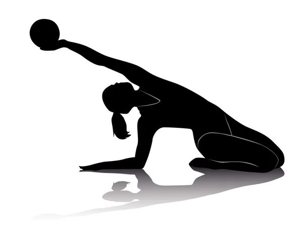 Gymnastique rythmique — Image vectorielle