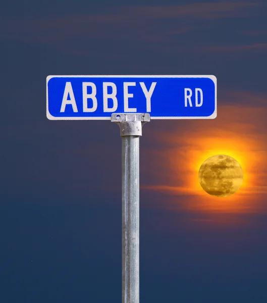 stock image Abbey rd street sign