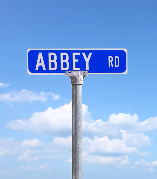 stock image Abbey rd street sign