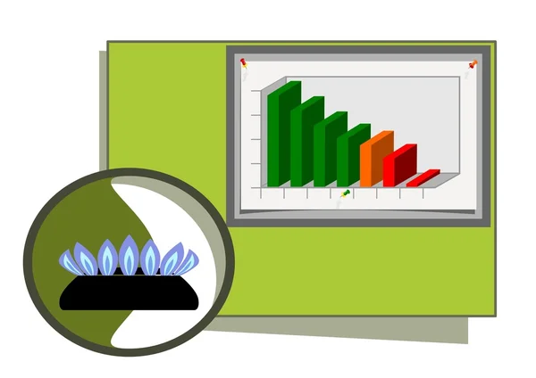 Diagrama de gás natural —  Vetores de Stock