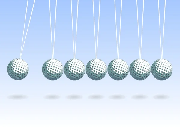 Vyvažování golfový míček — Stockový vektor