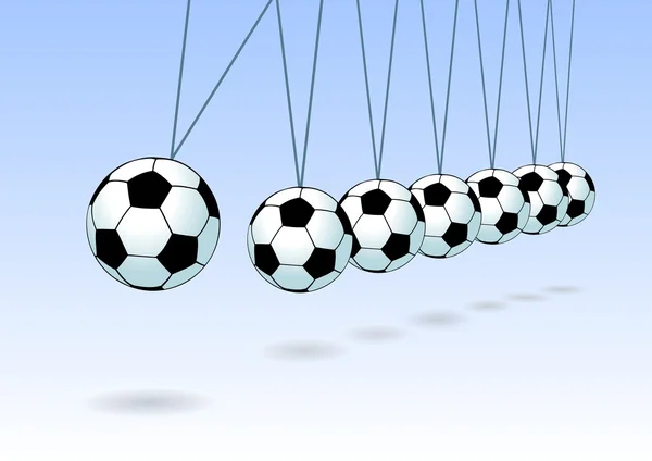 Балансування футбольний м'яч — стоковий вектор