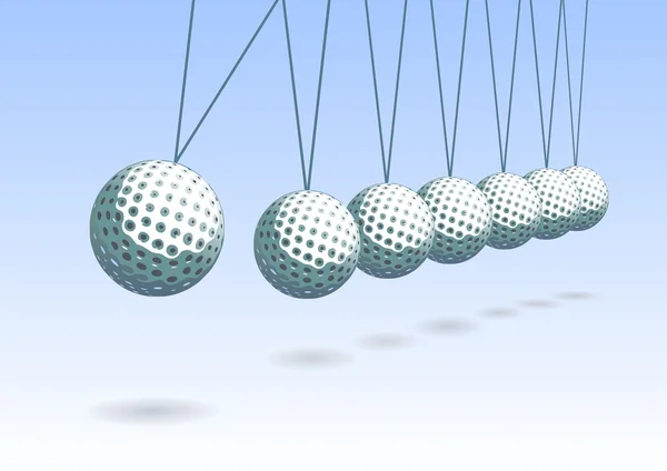 Balancing golf ball — Stock Vector