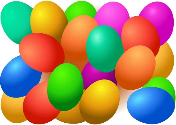 Πολύχρωμα πασχαλινά αυγά — Διανυσματικό Αρχείο