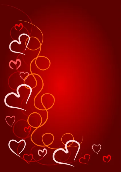 Valentijn hart achtergrond — Stockvector