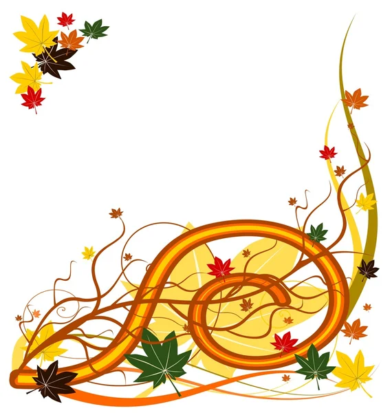 Herbst Vektor blumiger Hintergrund — Stockvektor
