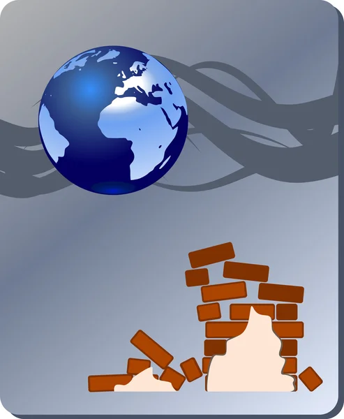 Natura niebezpieczeństwo - trzęsienie ziemi — Wektor stockowy