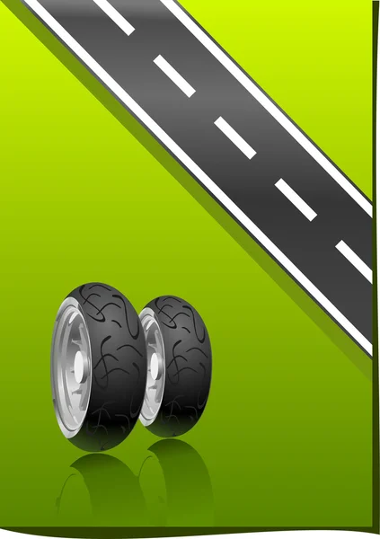 Neumático de motocicleta — Vector de stock