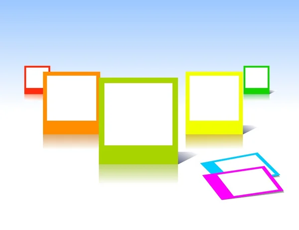Colorful Photo Frames Vector Art — Stock Vector