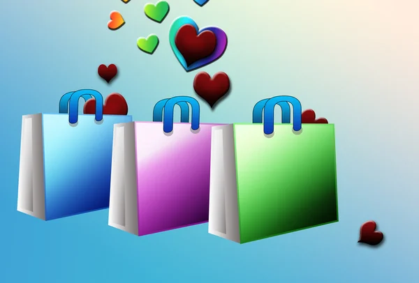 Shopping with love — Stock Photo, Image
