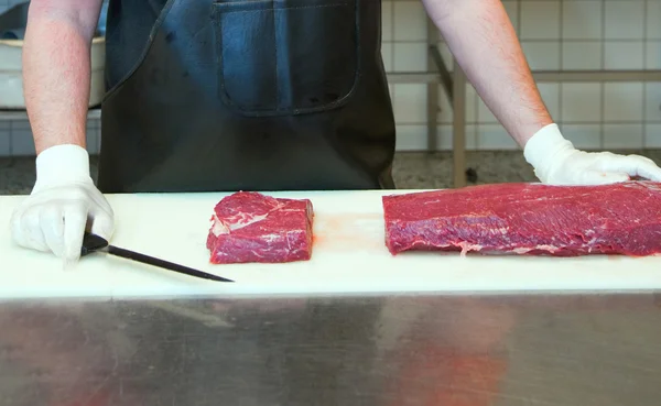 Stock image Sliced meat at the butchers station