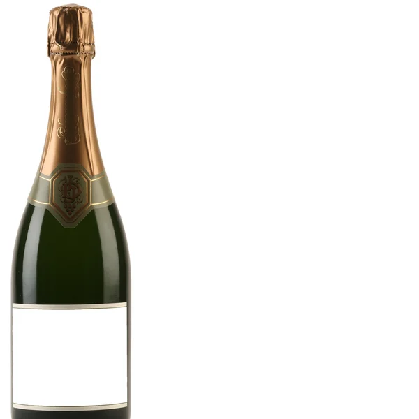 Bouteille Champagne Isolée Sur Blanc — Photo