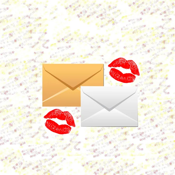 Cartas y besos —  Fotos de Stock