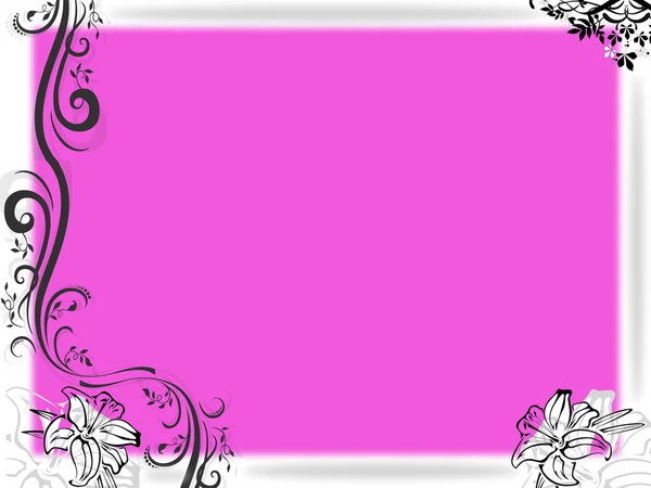 Cartão de aviso rosa — Fotografia de Stock