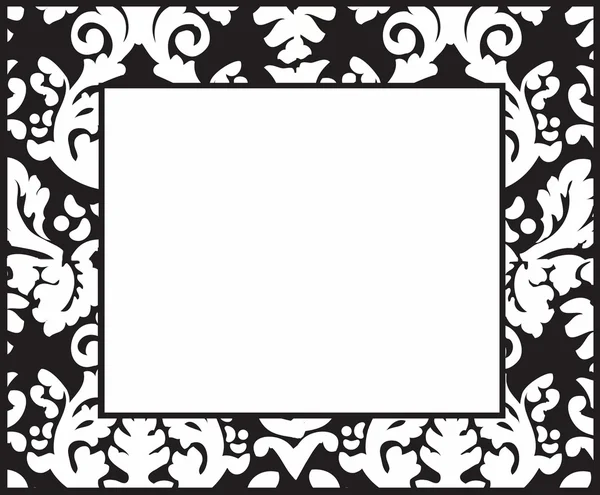 Moldura preto-branca moderna — Fotografia de Stock