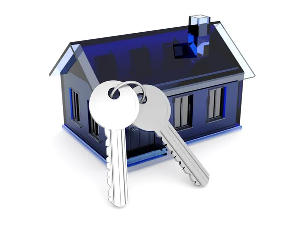 Casa e chaves — Fotografia de Stock