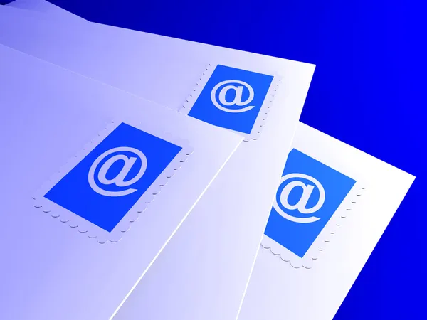 Cartas por correo electrónico — Foto de Stock
