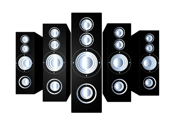 Black Speakers — Stock Photo, Image