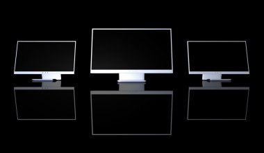 Triple Monitor Setup clipart