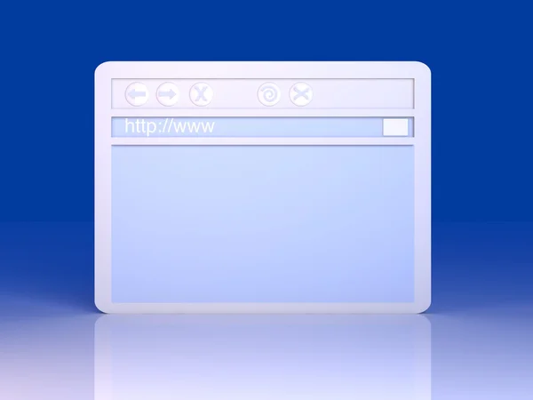Вікно веб-переглядача — стокове фото