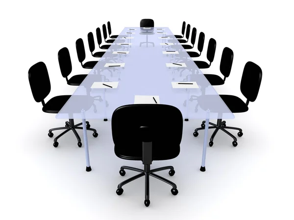 Зал засідань таблиці — стокове фото