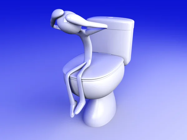 Toilettendepressionen — Stockfoto