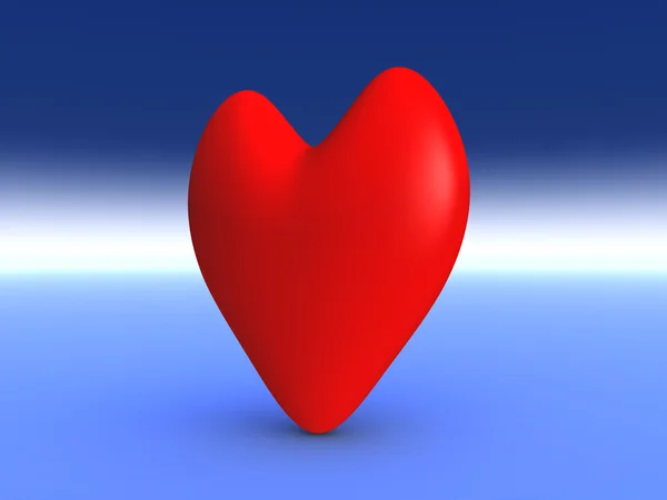 Coração em Azul — Fotografia de Stock