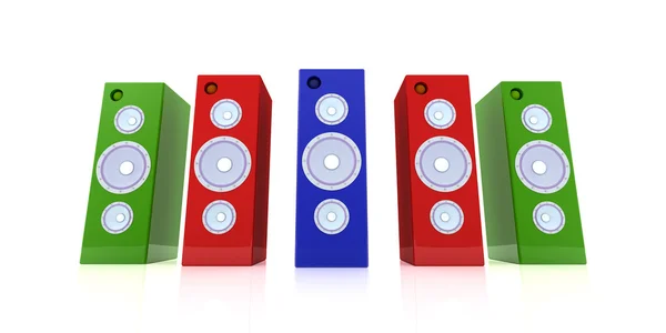 Colored Speakers — Stock Photo, Image