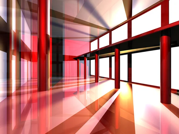 Hallway futurista — Fotografia de Stock