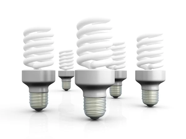 Enerji tasarrufu Işık Ampüller — Stok fotoğraf