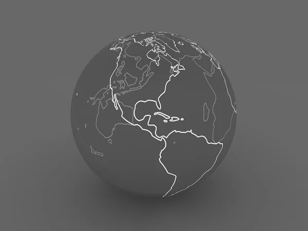 Dark Globe - Americhe — Foto Stock