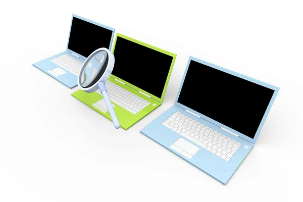 Verificação de laptop — Fotografia de Stock