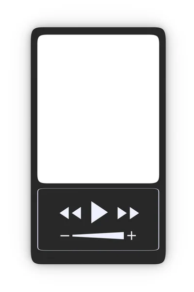 MP3 přehrávač - černý — Stock fotografie
