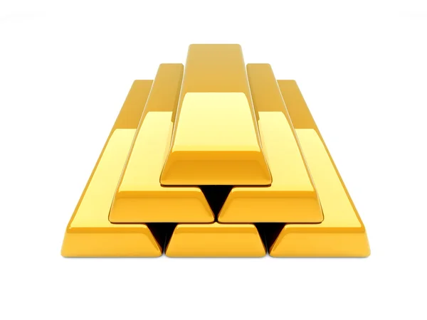 Goldbarren-Pyramide — Stockfoto
