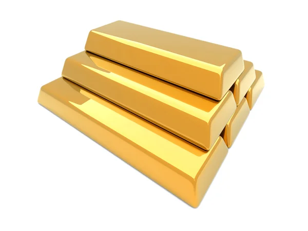 Pirâmide de barra de ouro — Fotografia de Stock