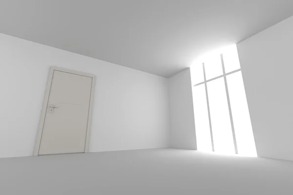 Door in a empty room — Stock Photo, Image