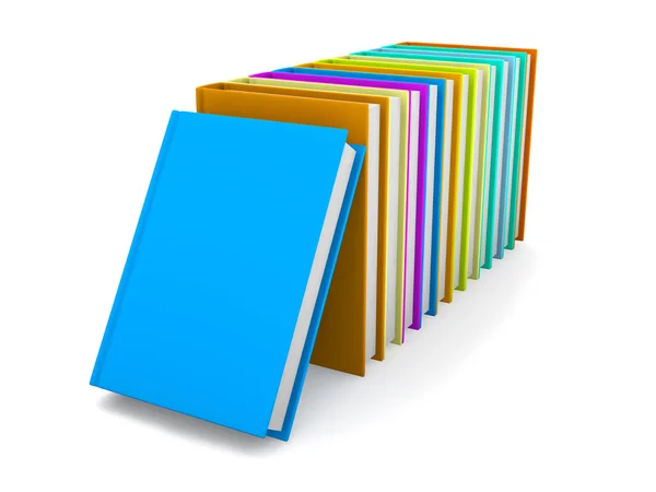 Рядок кольорових книг — стокове фото