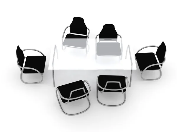 Ontwerp tafel en stoelen — Stockfoto