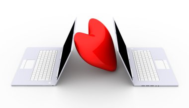 Laptops in Love clipart