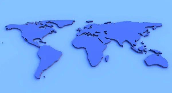 3D mapa świata — Zdjęcie stockowe