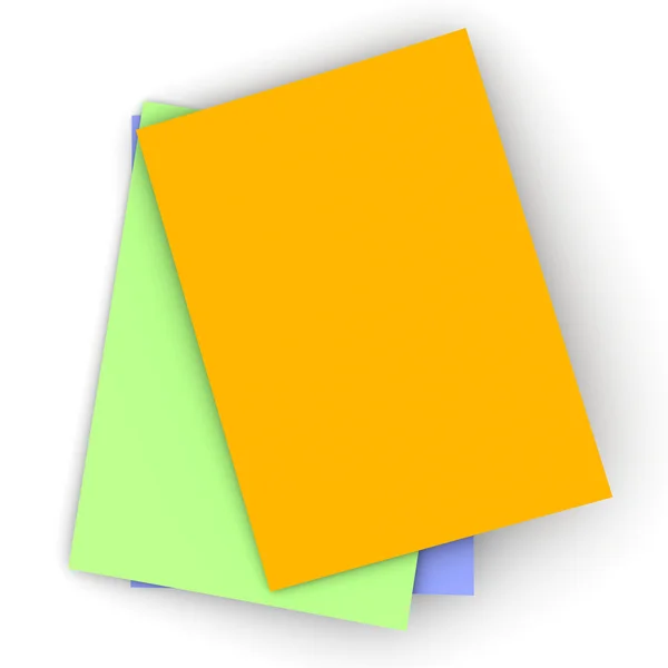 Цветные листы бумаги — стоковое фото