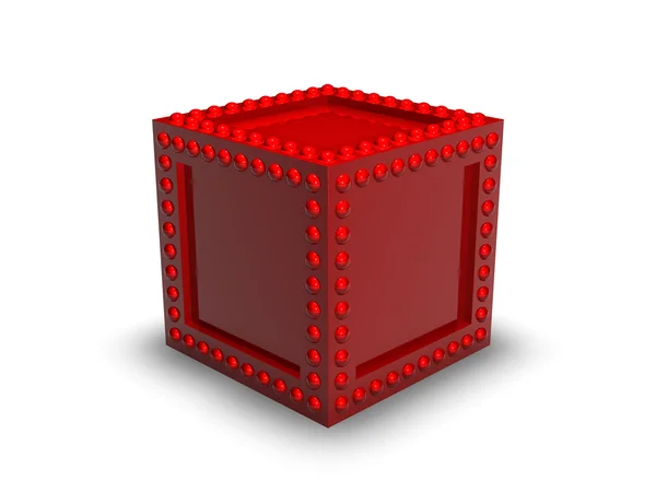 Красный металлический ящик — стоковое фото