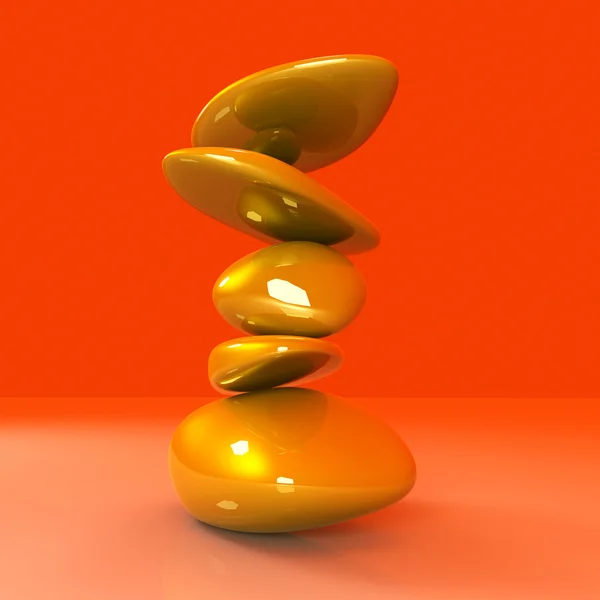Kiegyensúlyozó arany rögök — Stock Fotó