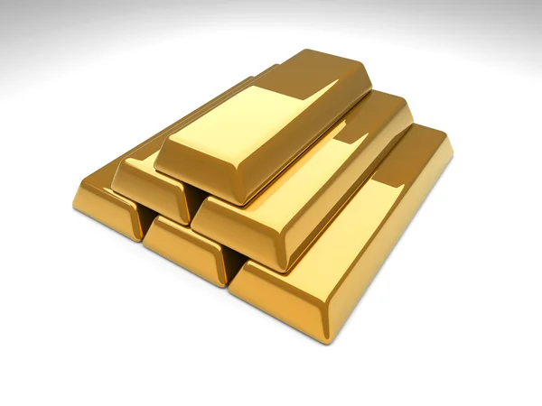 Pirámide de barra de oro — Foto de Stock