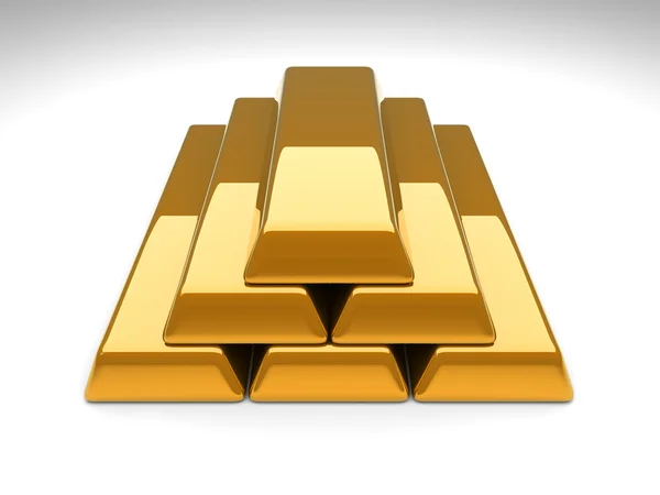 Gold Bar Pyramid — Stock Photo, Image