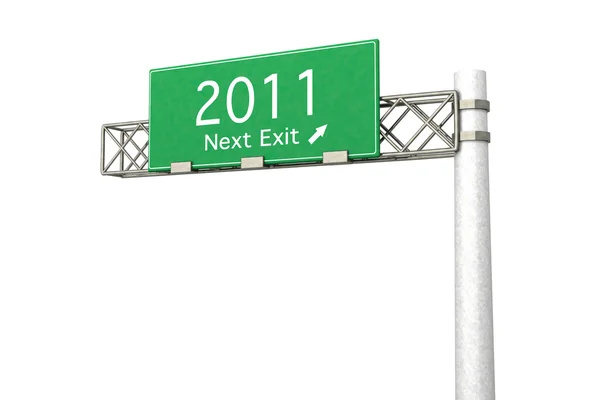 Highway tecken - nästa avfart 2011 — Stockfoto