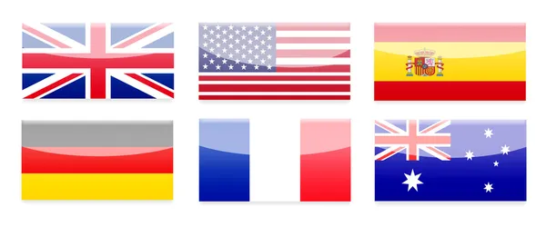 Land flagga knappar — Stockfoto