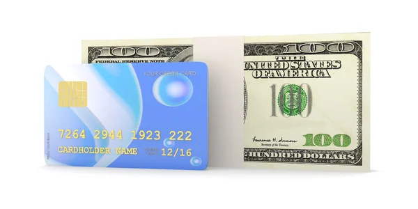 신용 카드 및 현금 — 스톡 사진