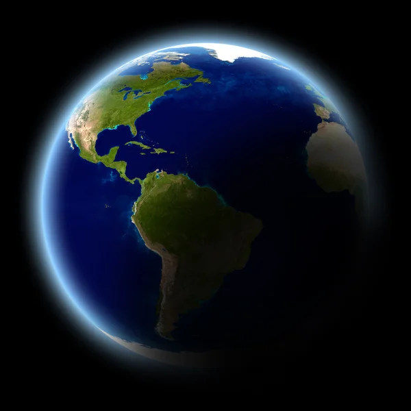 Earth - Isolated on Black — Stock Photo, Image